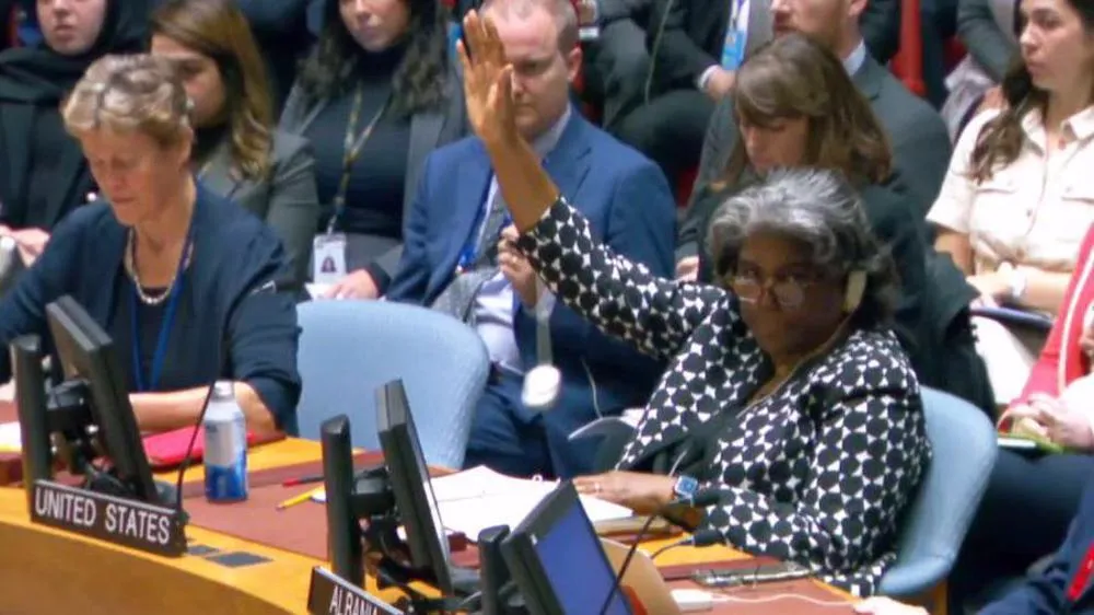 US Vetoes UNSC Resolution Demanding Humanitarian Pause in Gaza