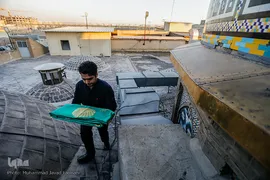 تعویض پرچم حرم حضرت عبدالعظیم(ع)