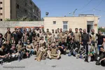 آیین «گل‌مالی» صبح عاشورا در فولادشهر اصفهان
