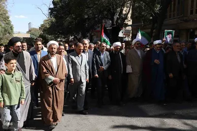 راهپیمایی بشارت نصر در شهرستان اهر