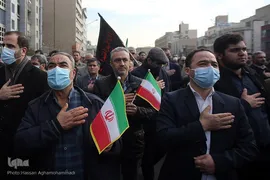 آیین خاکسپاری پیکر مطهر شهید گمنام دوران دفاع مقدس در وزارت تعاون، کار و رفاه اجتماعی