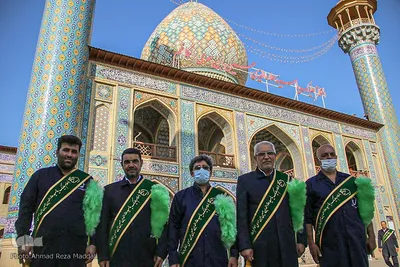 آیین تعویض پرچم آستان مقدس حضرت سیدعلاءالدین حسین(ع)‎‎