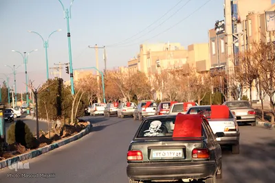 راهپیمایی خودرویی به مناسبت سالگرد شهادت سردار شهید حاج قاسم سلیمانی در یزد‎