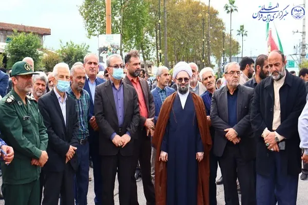 راهپیمایی مردم شهرستان نور در محکومیت اقدامات تروریستی اخبر در کشور