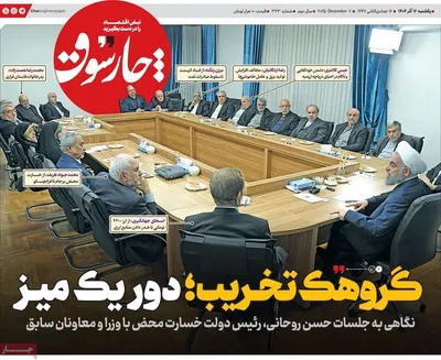 صفحه نخست روزنامه‌های یکشنبه ۱۶ آذر ۱۴۰۴