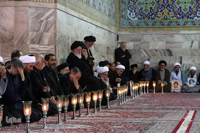 آیین خطبه خوانی شب عاشورا در حرم مطهر رضوی