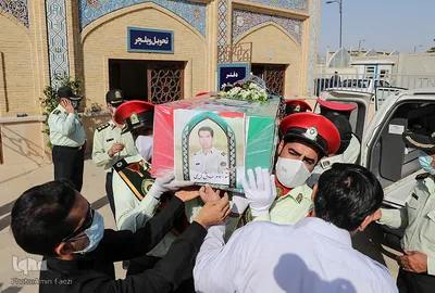 مراسم تشییع پیکر مطهر ستوان سوم شهید «صادق کریمی» - شیراز