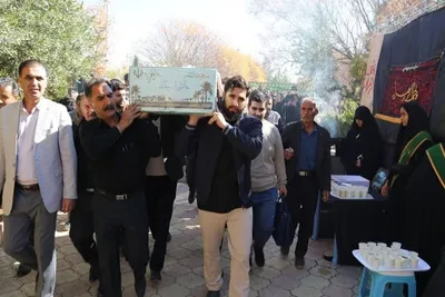 تشییع پیکر شهید گمنام در دانشگاه لرستان