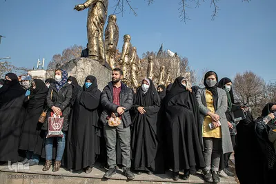 مراسم تشییع شهدای حادثه سقوط جنگنده در تبریز