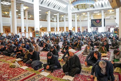قرائت خطبه فدکیه و عرض تسلیت هیات مذهبی به حضرت شاهچراغ (ع)