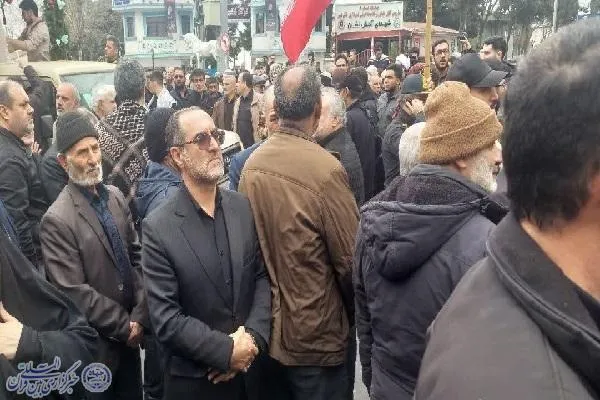 آیین تشییع دو پیکر مطهر شهید حملات صهیونی آمریکایی در قائم شهر