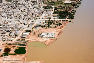 تصاویر هوایی مناطق سیل زده خوستان