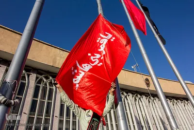 استقبال از پرچم حرم امام حسین(ع) در همدان