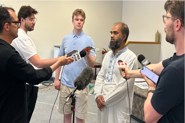 M. Anisur Rahaman, director of the mosque, spoke to media on Friday