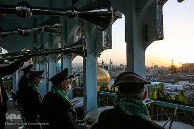 نقاره‌زنی حرم مطهر رضوی در آستانه میلاد حضرت رضا علیه السلام
