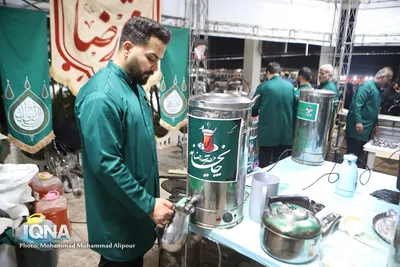 خدمت رسانی مواکب حسینی در مرز شلمچه عکاس محمد محمدعلی پور