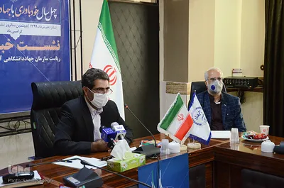 نشست خبری جعفر محسنی ریاست سازمان جهاد دانشگاهی آذربایجان شرقی