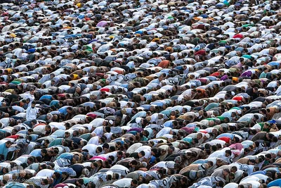 نماز عید فطر در بین‌الحرمین کربلای معلی