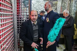 غبار‌روبی مضجع مطهر حضرت عبدالعظیم حسنی(ع)