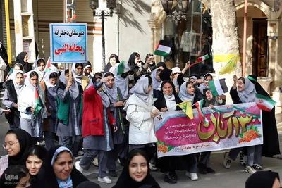 راهپیمایی روز ۱۳ آبان در شهرستان اهر