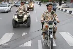 رژه نمادين یگان‌های موتوری نیروهای مسلح در شیراز