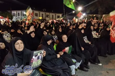 مردم بابلسر در یکصد و بیست‌وهشتمین اجتماع انقلابی با رهبر شهید وداع کردند