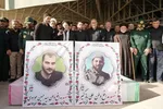 آیین بدرقه شهیدان «سید حسین موسوی» و «علی بازگیر» در خرم‌آباد