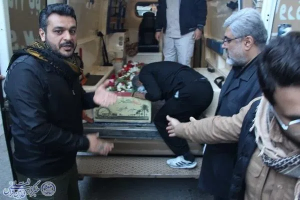 آیین وداع با پیکر شهید گمنام در اداه کل تبلیغات اسلامی مازندران