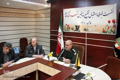 نشست خبری دبیر کمیته استقبال ، تشییع و تدفین شهدای گمانم استان یزد‎‎