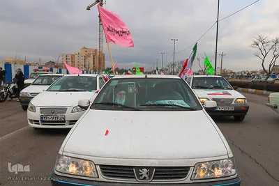 راهپیمایی خودرویی در زنجان