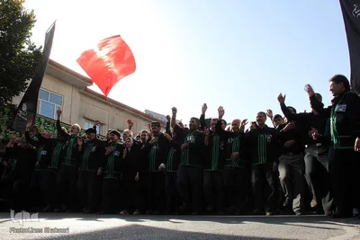 دسته بزرگ عزاداری حسینیه اعظم زنجان در روز تاسوعا