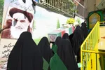 آیین استقبال از پیکر شهید گمنام در دبستان کمائی اصفهان