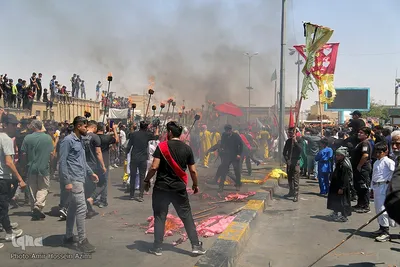 دسته عزاداری روز عاشورا در همدان‎