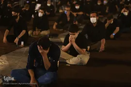 عزاداری شب سوم محرم در میدان امام حسین(ع)