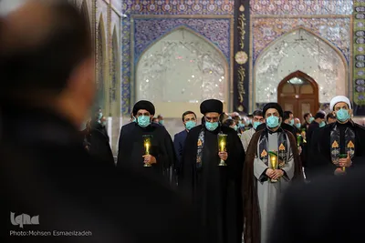 مراسم خطبه خوانی شب شهادت امام رضا(ع) در حرم رضوی‎
