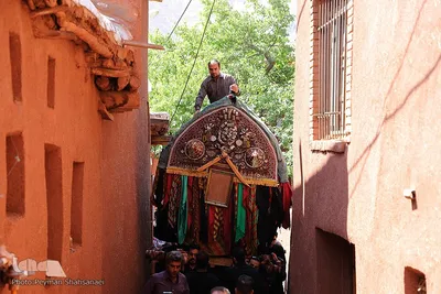 آیین سنتی «نخل‌گردانی» در روستای ابیانه نطنز