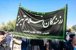 مراسم تشییع حاج بیوک آسایش مداح اهل‌بیت(ع) و رزمنده دوران دفاع مقدس‎‎