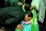 آئین وداع با پیکر شهید عبدالله اسکندری در حرم شاهچراغ(ع)