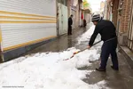 برف زمستانی در اهر