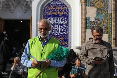 اجتماع پرشور دلدادگان حسینی در حرم عبدالعظیم (ع)؛ طنین دعای عرفه در قبله تهران