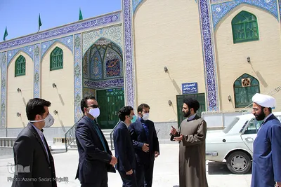 بازدید اصحاب رسانه از امامزاده سید نصرالله (ع) یزد‎