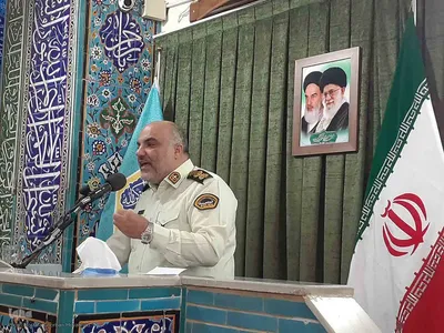 حضور سبزپوشان انتظامی در نماز جمعه اهر و گرامیداشت هفته انتظامی