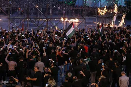 آئین خیمه سوزان در میدان امام حسین (ع)