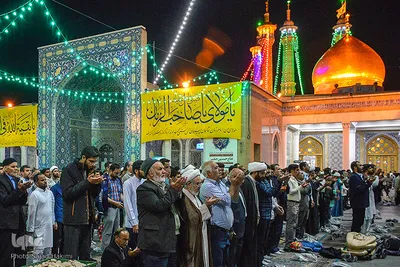حرم حضرت معصومه(س) در شب نیمه شعبان‎