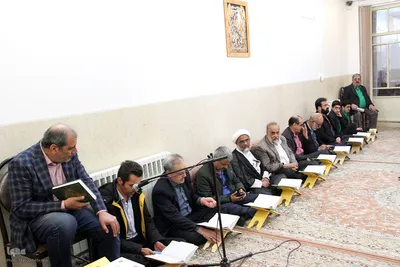 جلسه قرائت قرآن منزل استاد محمدرضا مجاهد در یزد