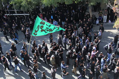 دسته بزرگ عزاداری حسینیه اعظم زنجان در روز تاسوعا