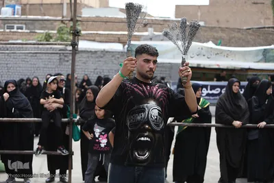حضور پرشور دستجات عزاداری در تاسوعای حسینی در امامزاده سید معصوم (ع)
