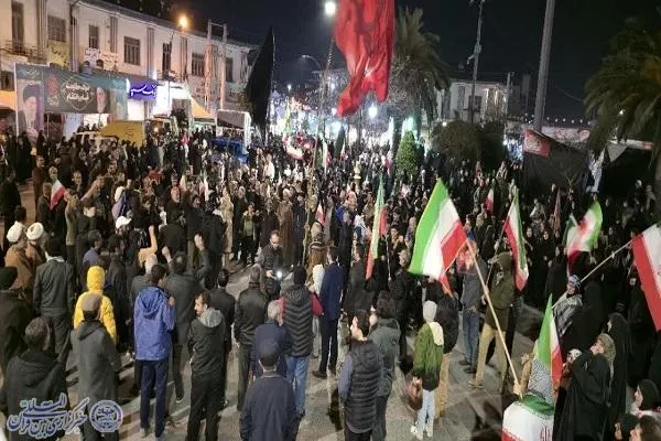 چهل شب در خیابان: راهپیمایی و اجتماع مردم بابلسر