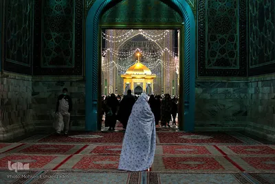 لحظه تحویل سال در حرم مطهر رضوی
