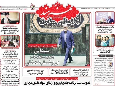 صفحه نخست روزنامه‌های چهارشنبه ۸ مرداد ۱۴۰۴